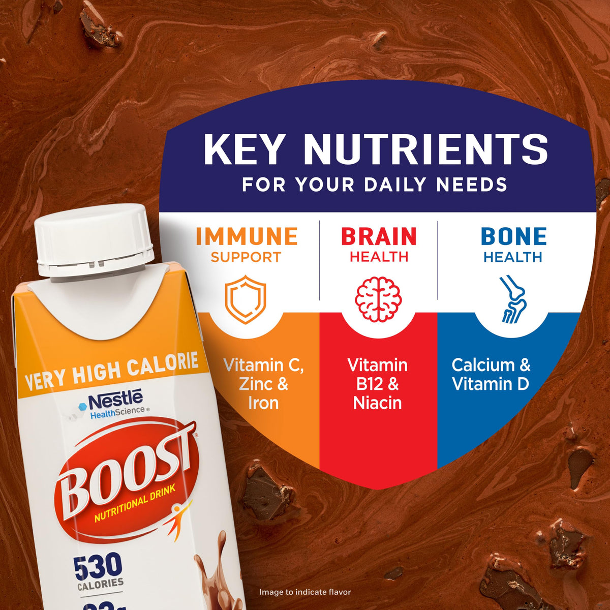 High Calorie Nutritional Drink, Chocolate, 8 Fl Oz, 24 pk X23577